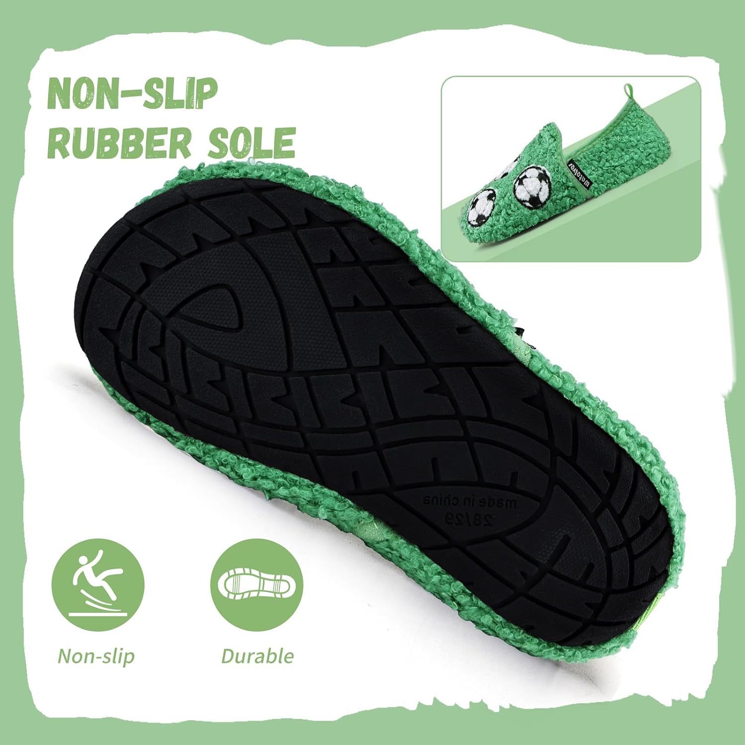 WateLves Kids Toddler Slippers Girls Boys Slip on House Shoes Lightweight Anti Slip Sock Slippers Winter Indoor Outdoor Walking Shoes