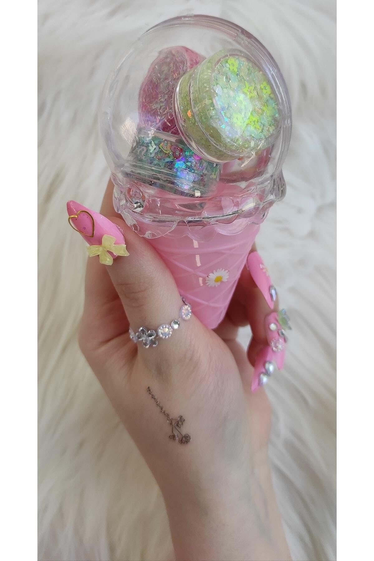 Hb Tasarım Glitter Far Simli Muhteşem 4 Lü Set-Ice Cream Set Parlak Glitter, serashinegozfarı64