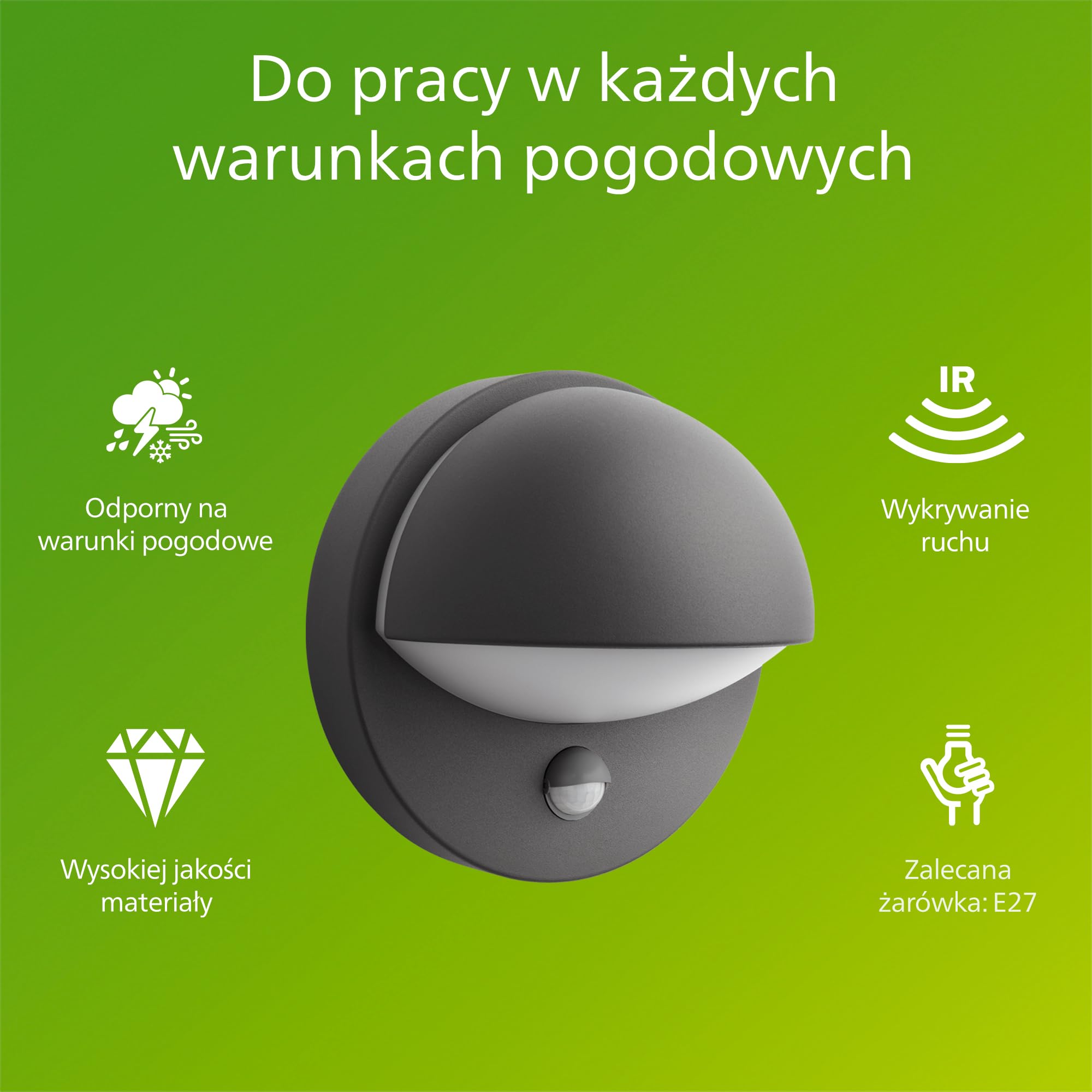 Philips myGarden Kinkiet Czerwiec antracytowy