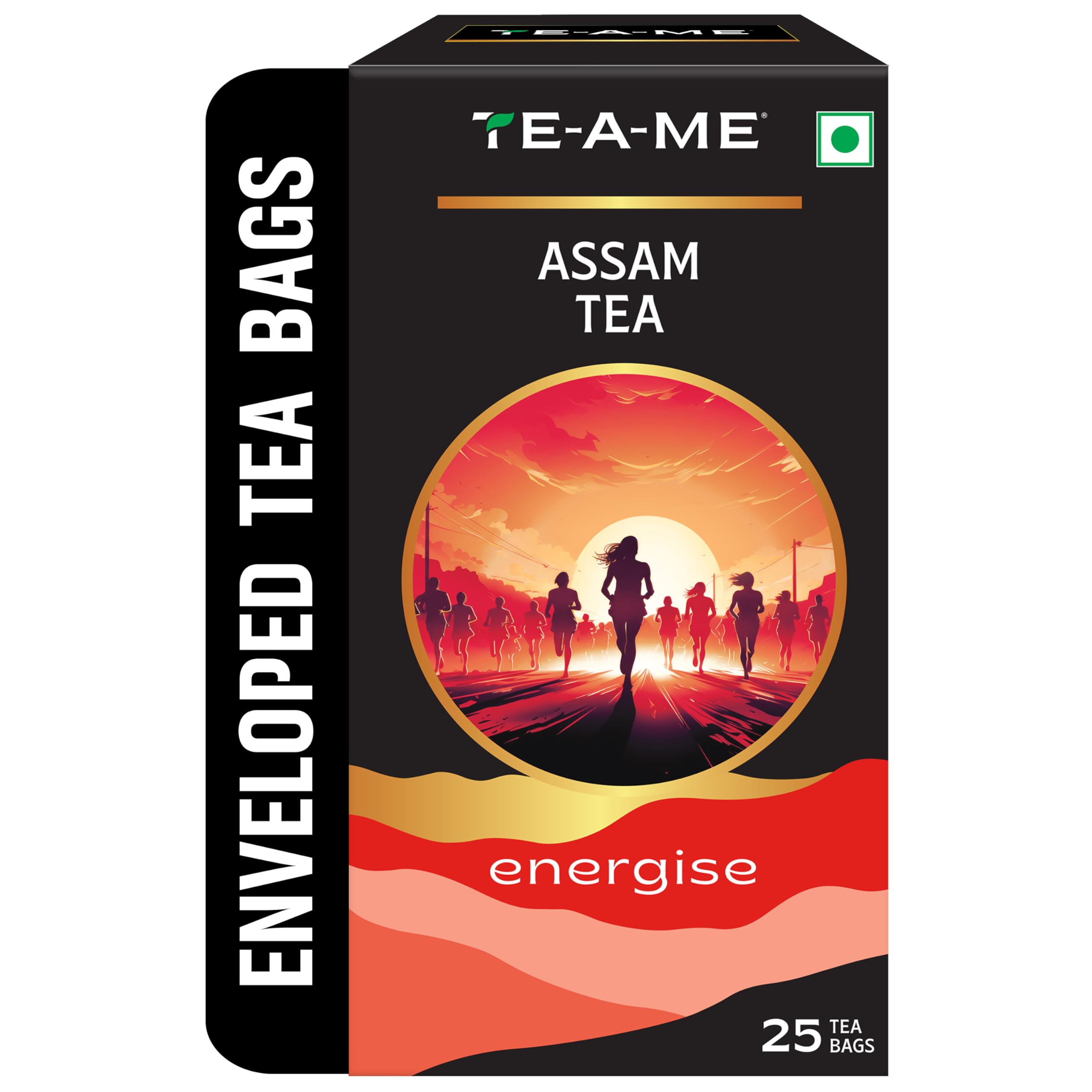 TE-A-ME Energise Assam Tea - 25 Tea Bags | Tea Bags, 25N * 2g =50 gram