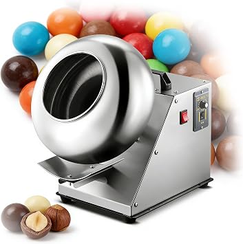 Mini Commercial Confectionery Machine and Chocolate Coating Machine, 500W Heating Power, for Small-Scale Candy Chocolate Coating Production 220V