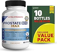 Vista 10 de Suplemento SOS Max para próstata, 60 cápsulas, complejo herbario natural con palma enana, vitamina E, B6, suministro para 30 días (1)