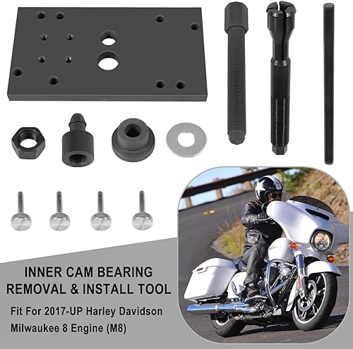 Miniatura 2 de Kit de herramientas instalador de cojinetes de agujas de árbol de levas interior M8 y extractor de extracción apto para Harley Davidson Milwaukee