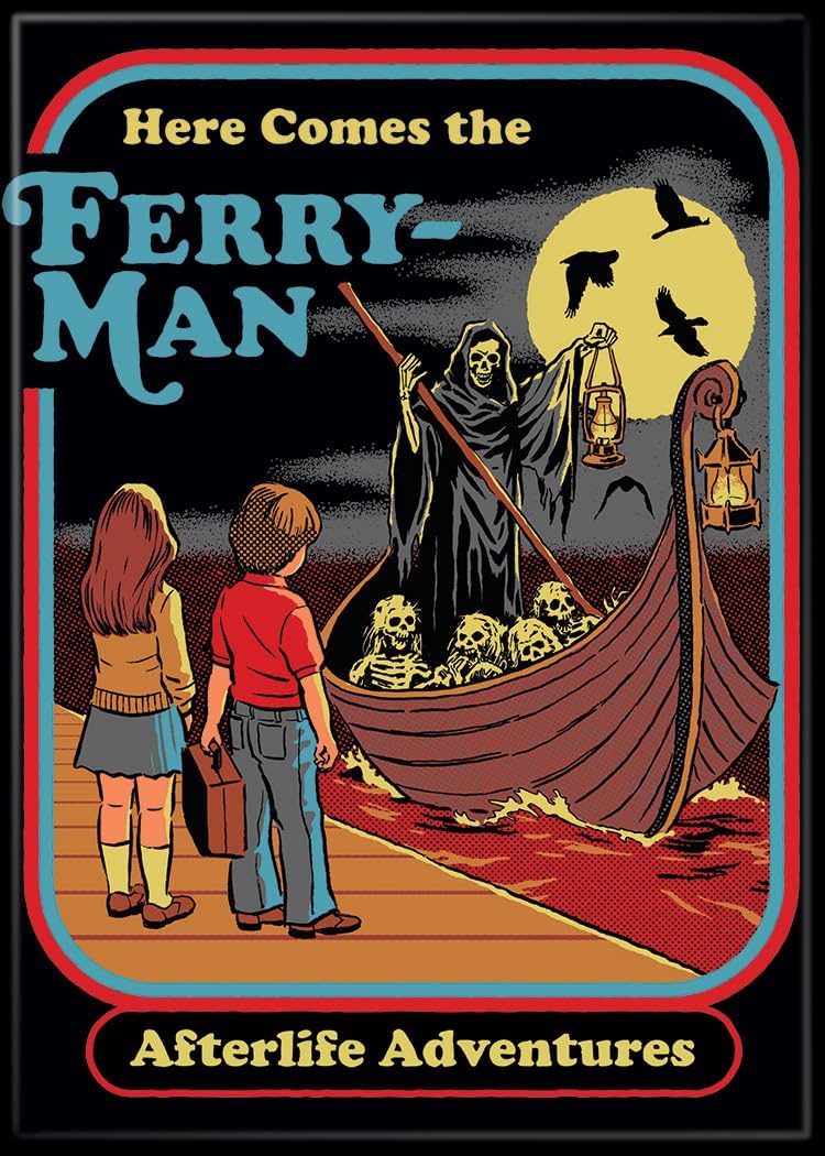 Ata-Boy Steven Rhodes Here Comes the Ferry-Man 2.5 Inch x 3.5 Inch Magnet for Refrigerators and Lockers
