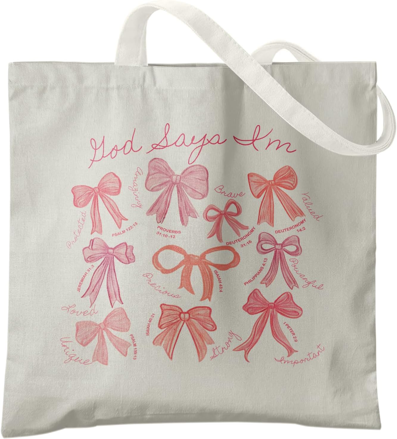 Coquette Bows Canvas Tote Bag, Shoulder Bag For Women, Reusable Tote Bag