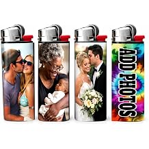 Custom Lighter Stickers Personalized Photo Wraps for Disposable Pocket Lighters Laminated Sticker Decals Fits Standard BIC Size Lighters Sub-Pressions 4