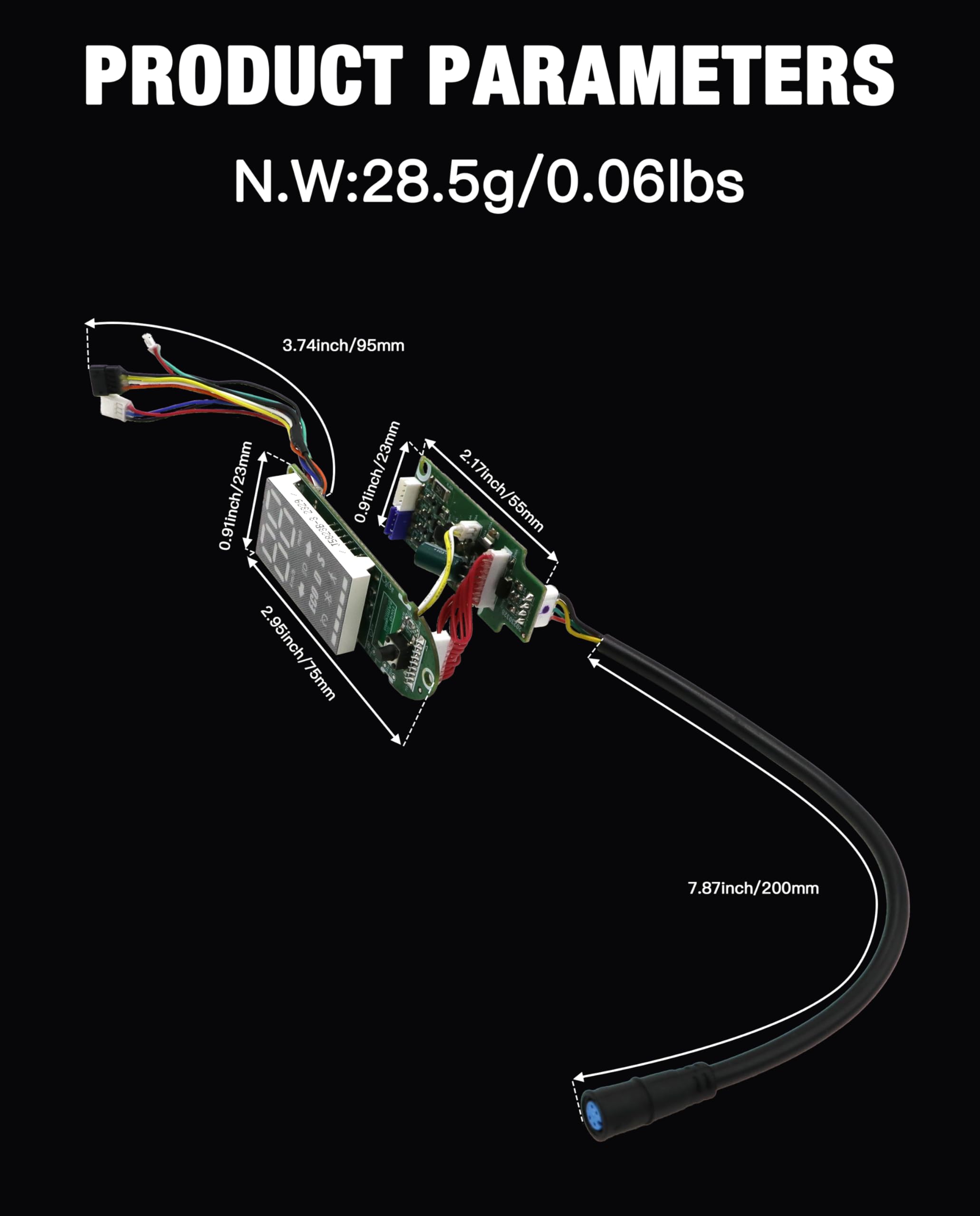 Tableau de Bord Scooter Compatible avec Segway Ninebot Max G2 G65 Max2 KickScooter Trottinette électrique Dashboard Accessoires d'origine