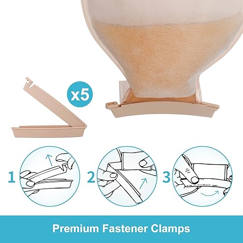 Miniatura 6 de 25 bolsas de colostomía, bolsas drenables de una pieza para ostomía, ileostomía, cuidado del estoma, cortadas para ajustar..