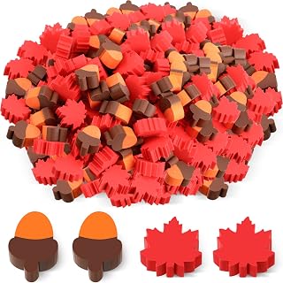 Yexiya 60 Pcs Fall Large Erasers, Cute Thanksgiving Erasers for Kids Bulk