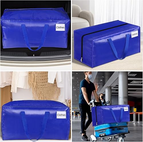 Miniatura 6 de BlissTotes Bolsas de mudanza, suministros de mudanza resistentes y bolsas de almacenamiento, bolsas de embalaje extragrandes, cajas con bolsillos