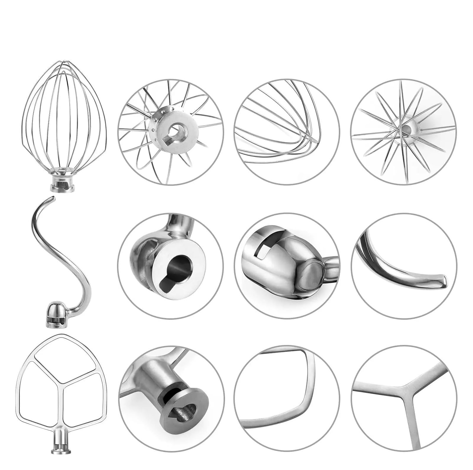 Mischerzubehör Aus Edelstahl,Kompatibel Mit KitchenAid