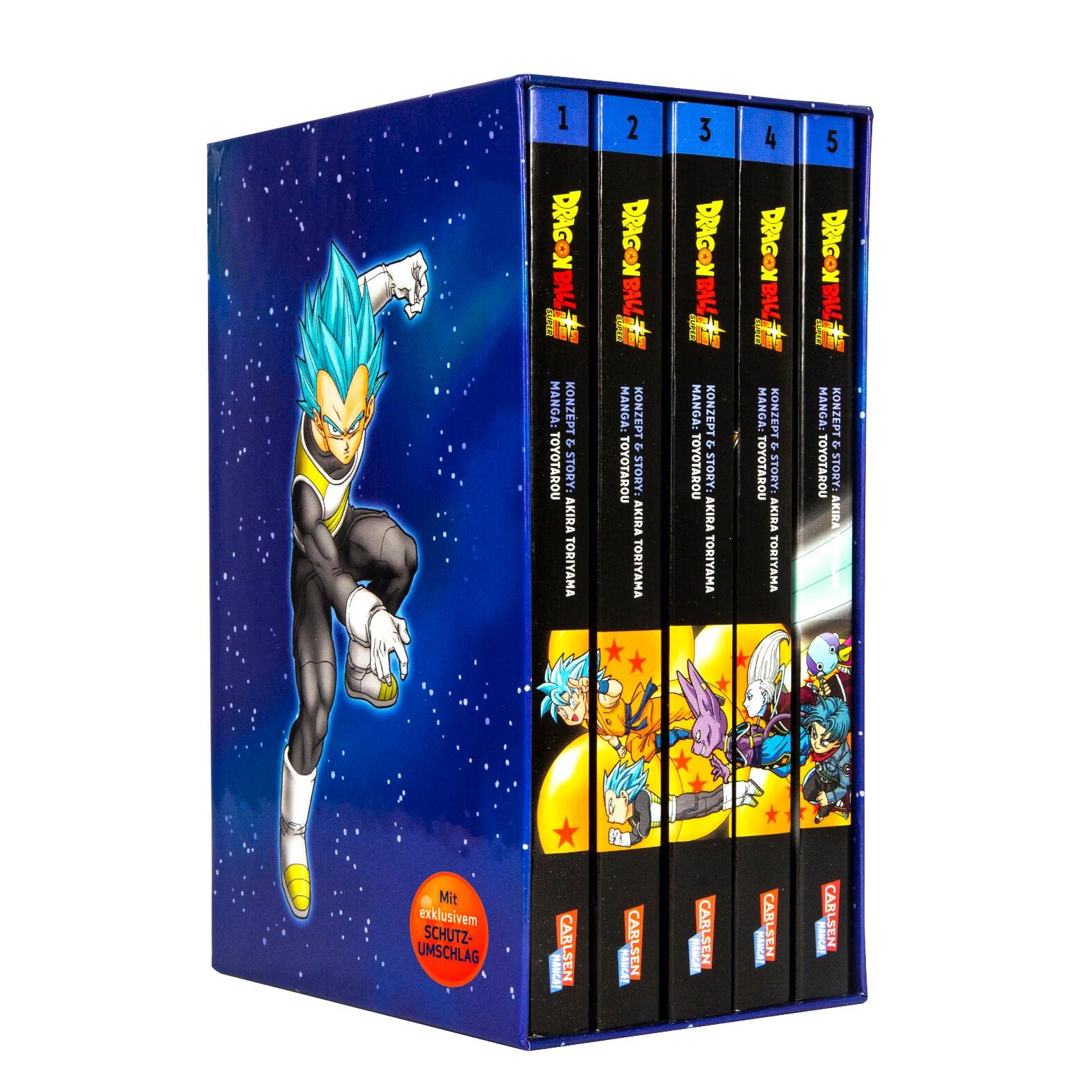 Dragon Ball Super Bände 1-5 im Sammelschuber mit Extra – Sammeledition mit Bonus-Extras