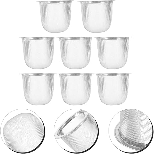 Miniatura 9 de Luxshiny 8 piezas de colador de té de acero inoxidable, filtro de té de malla metálica, infusor de hojas de té sueltas, colador de repuesto para