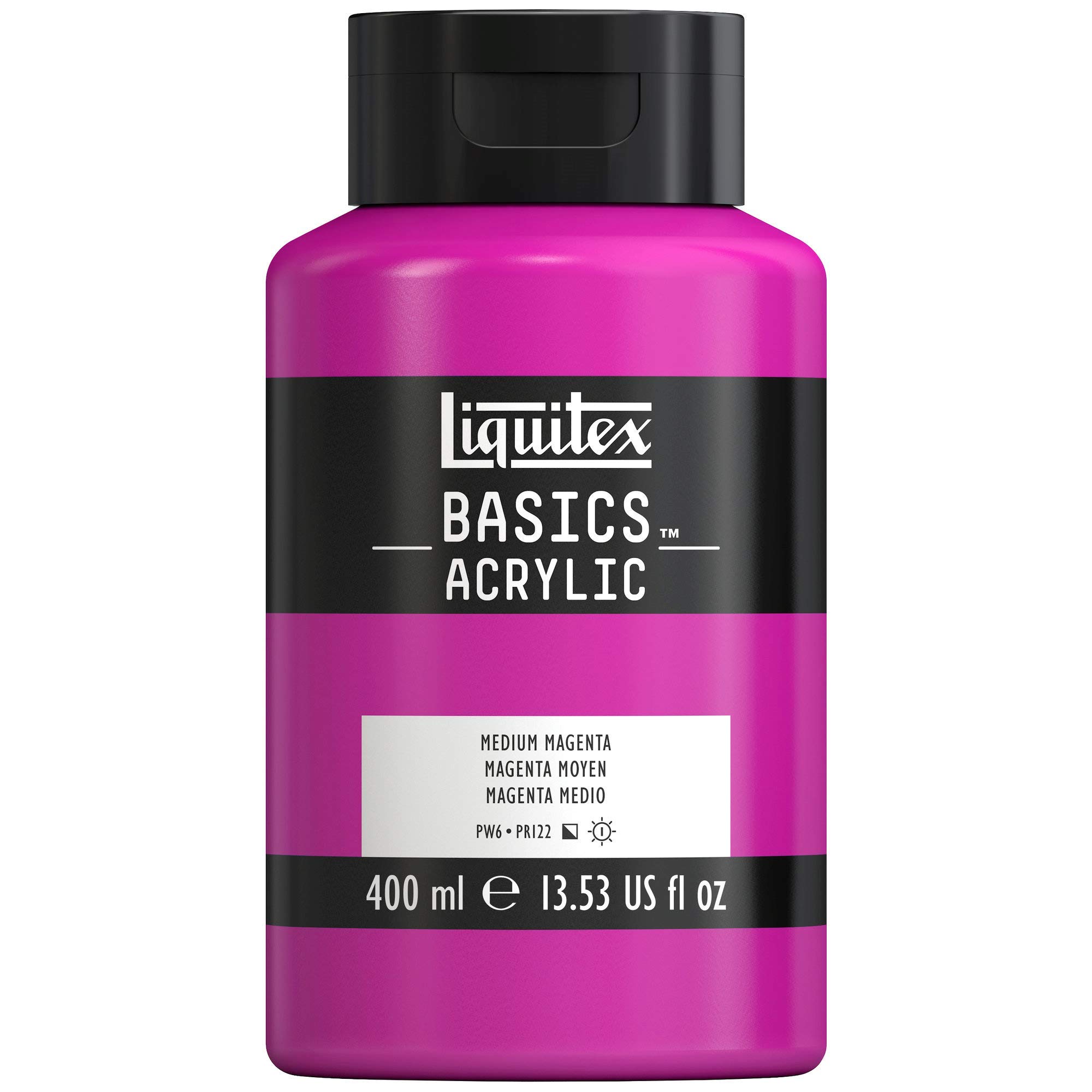 Liquitex BASICS Acrylic Paint, 400ml (13.5-oz) Bottle, Medium Magenta