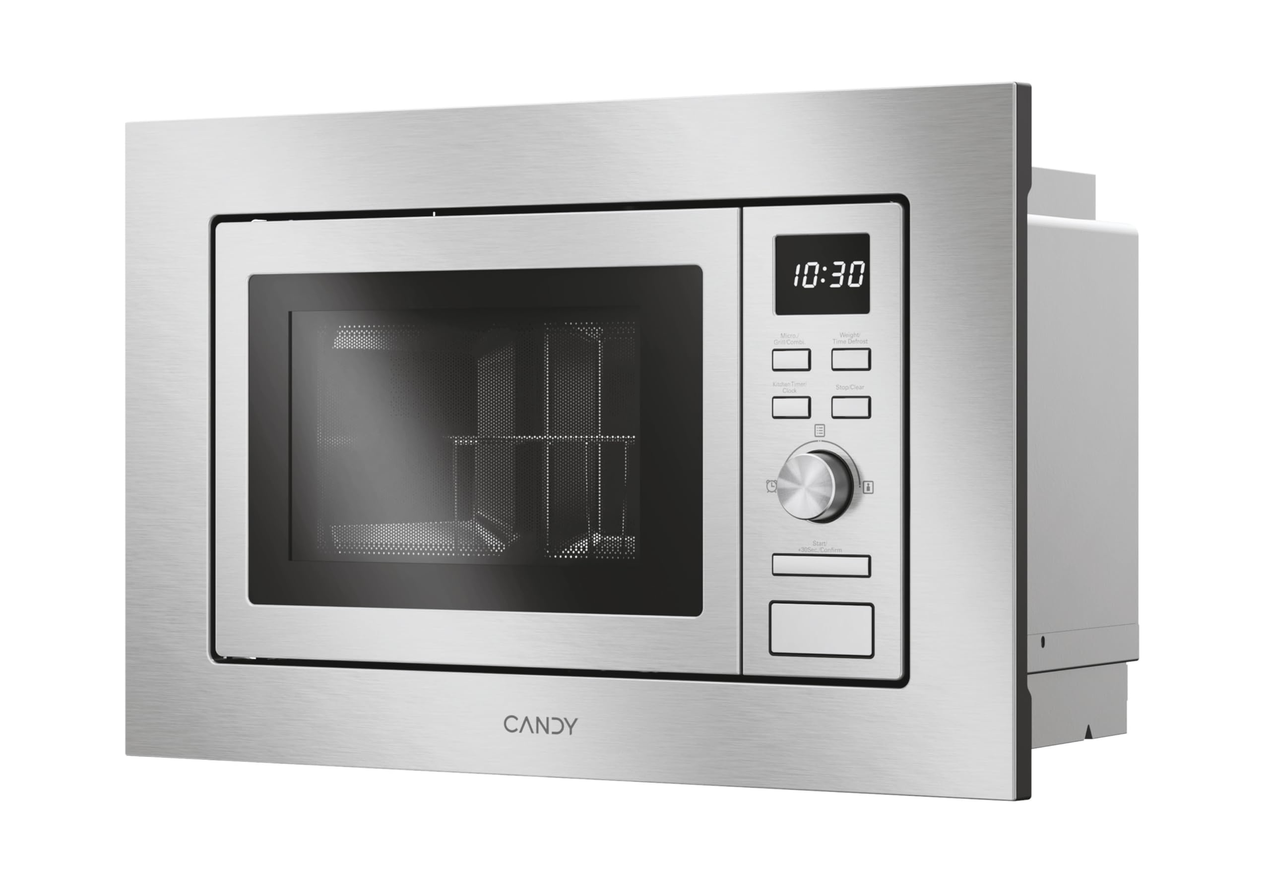 Candy Wave 600 Microonde da Incasso, 20 Litri, 7 programmi, 5 livelli di potenza, Grill, ricette su App hOn AxLxP 38,2x59,5x34,4 cm, Acciaio Inox - CA20FMW7NG