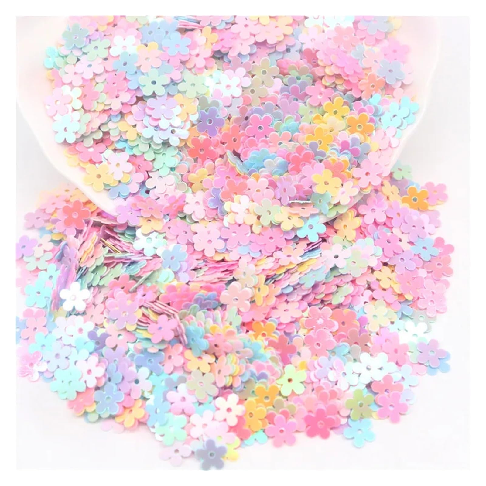 Glitzer-Blume, lose 200 g, 5 mm, flache Pflaumenblüte, Blume, Pailletten, Nähen, Handwerk, Glitzer-Pailletten, DIY-Zubehör, Nailart-Konfetti, 10 g, für DIY, Basteln, Nähen