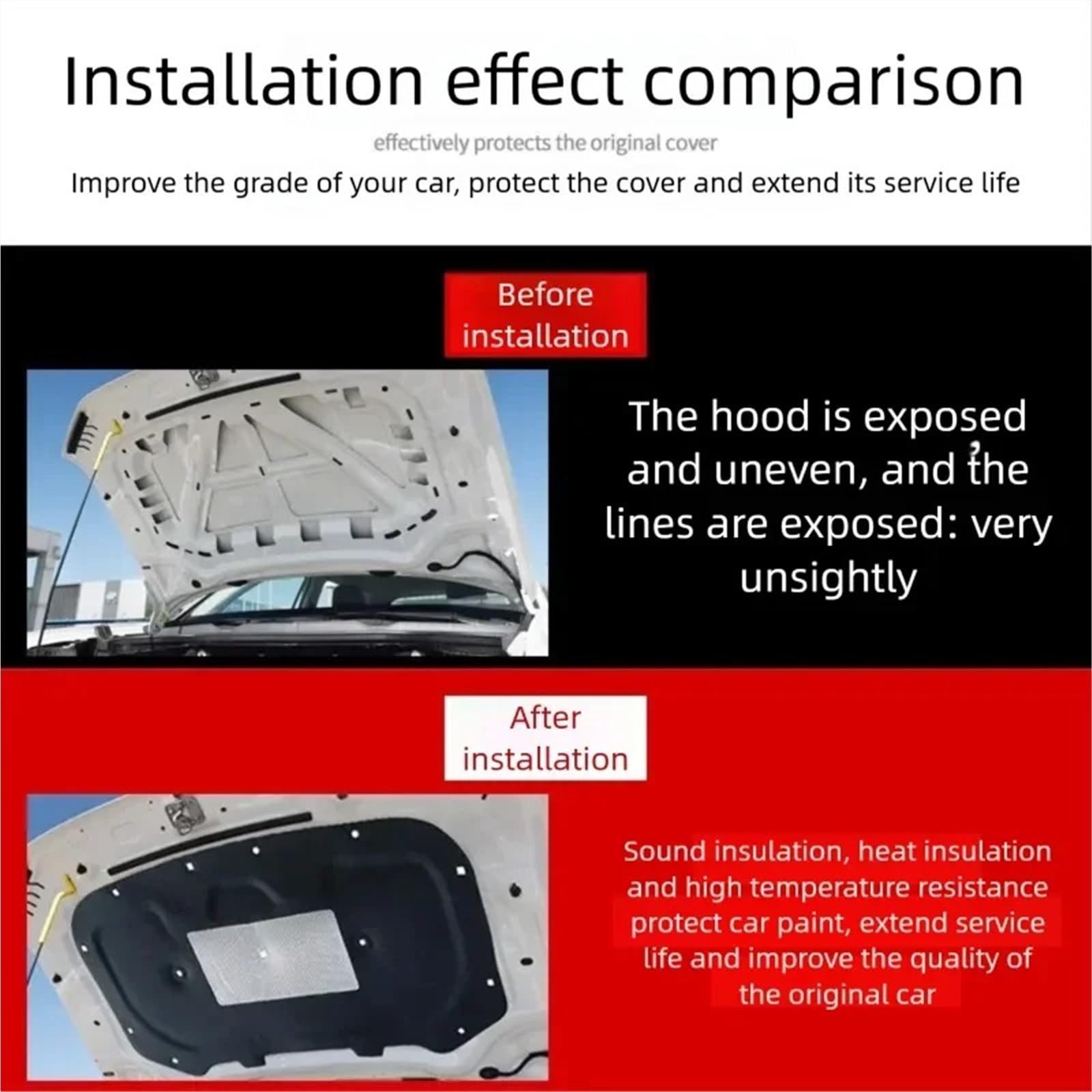 Per Hyundai Per Verna RB 11-13 Imbottitura Ignifuga Motore Cofano Anteriore