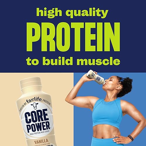 Miniatura 6 de Core Power Fairlife-Batido Core Power de alto contenido en proteínas sabor vainilla de 14 onzas líquidas paquete de 12