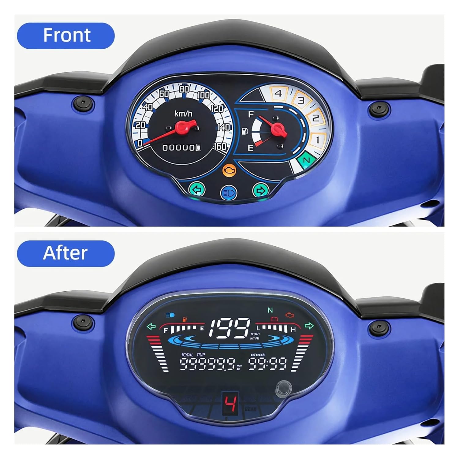 オドメーター ヤマハ サイト115/クリプトン Fi 114 シリウス fi ベガ RR/ベガ フォース用 バイク用デジタルスピード