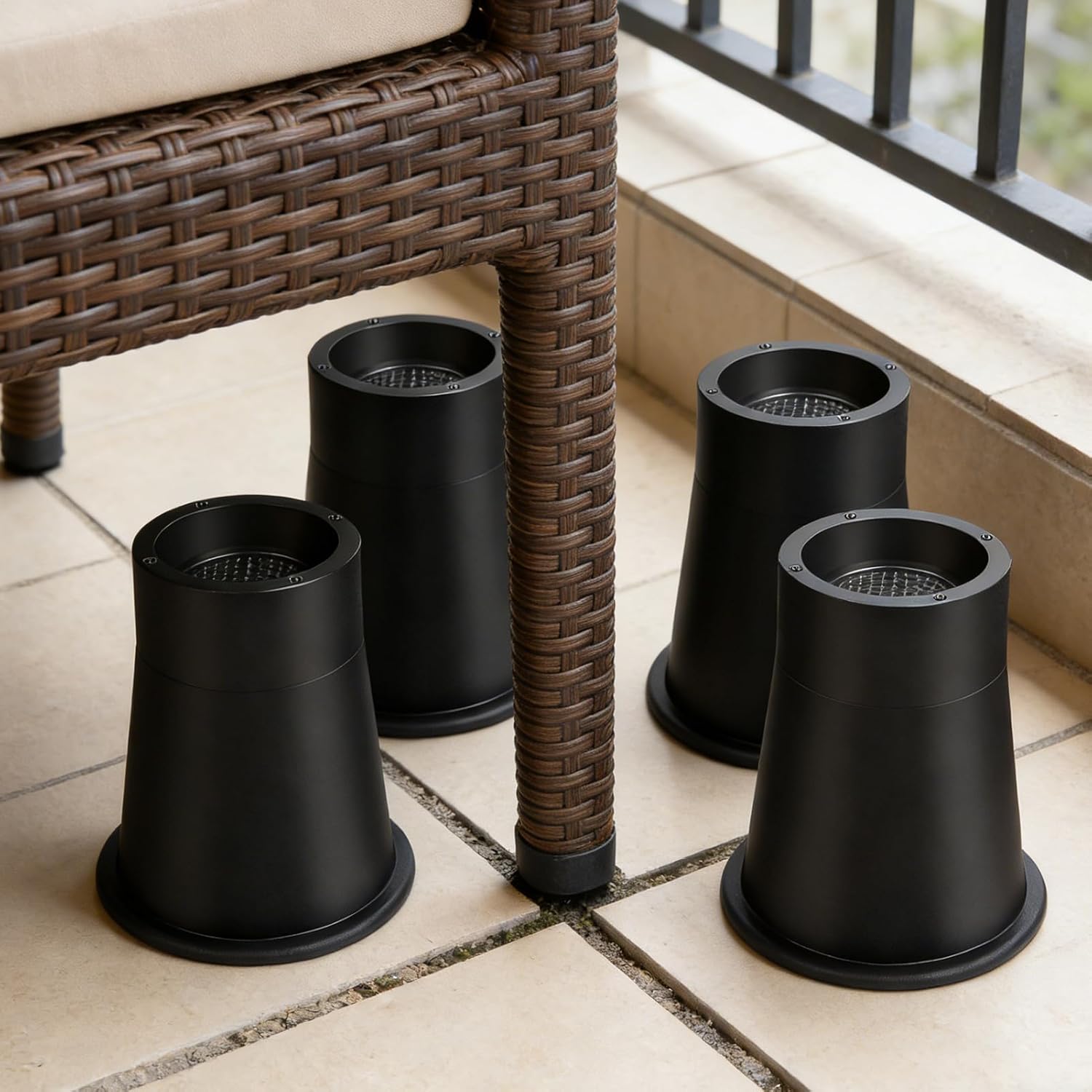 Bed Riser - Adjustable Stackable Leg Extender, Couch Leg Risers | Non Slip Furniture Elevator Support Blocks, Heavy Duty Lift Height Increase Stabilizer Protector Base for Home