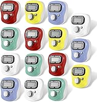 TESEAS Electronic Finger Counter: 5-Digit LCD Digital Tally Clicker for Knitting, Crochet, Golf, Coaching - 15pcs Multi-Color Pack