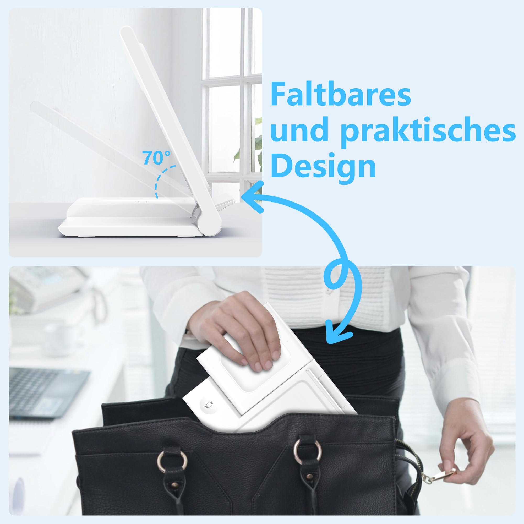 Ladestation Apple Watch und iPhone, 3 in 1 Ladestation für iPhone 17/16/15/14/13/12/11/Pro/Max/Plus, Apple Watch Ultra 3/11/10/9/8/7/6/SE 3, für AirPods 4/3/2/Pro 3 (Weiß)