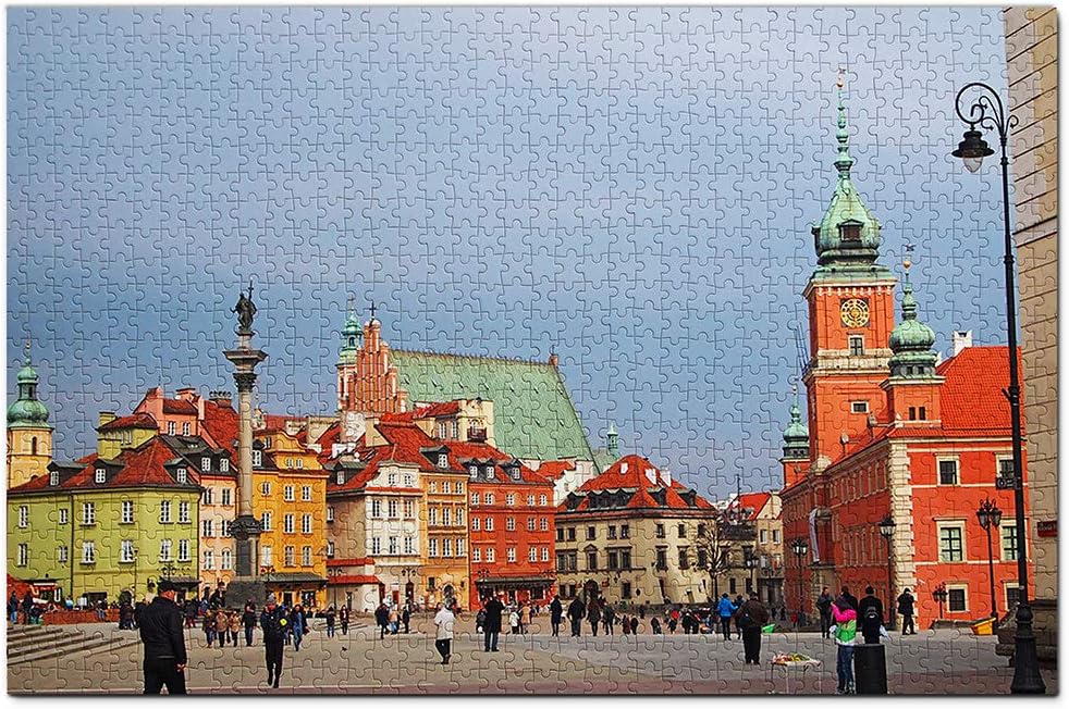 Poland Warsaw Old Town Jigsaw Puzzle 1000 Piece Travel Souvenir Wooden