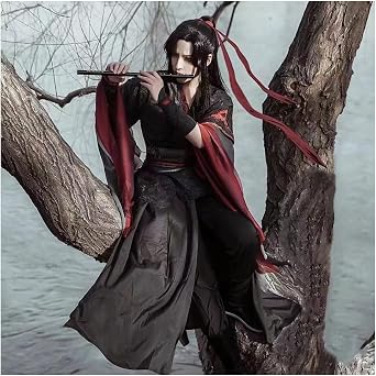 QAHEART Wei Wuxian Cosplay Costume Wei Ying Costume Ancient Chinese Hanfu Anime MDZS Cosplay Props Halloween Outfit
