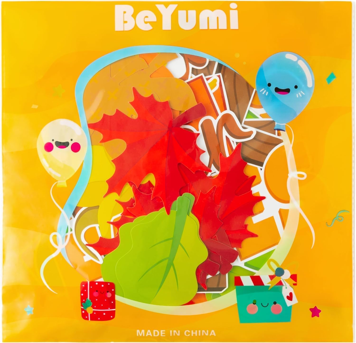 BeYumi 94Pcs Fall for Jesus He Never Leaves Christian Bulletin Board Set Autumn Maple Leaves Name Tags Cutout Boarders Trim Thanksgiving Faith Religious Classroom Sunday School Church Chalkboard Decor