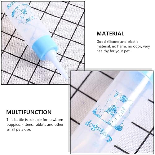 Miniatura 9 de Yardwe Alimentador de ardillas, 2 unidades, botella de enfermería para hámster, pequeño, cachorro, ardilla, gatitos, alimentador de leche para