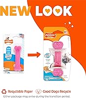 Vista 5 de Juguete para masticar para cachorros Nylabone, Petite., Hueso, XS, Rosado