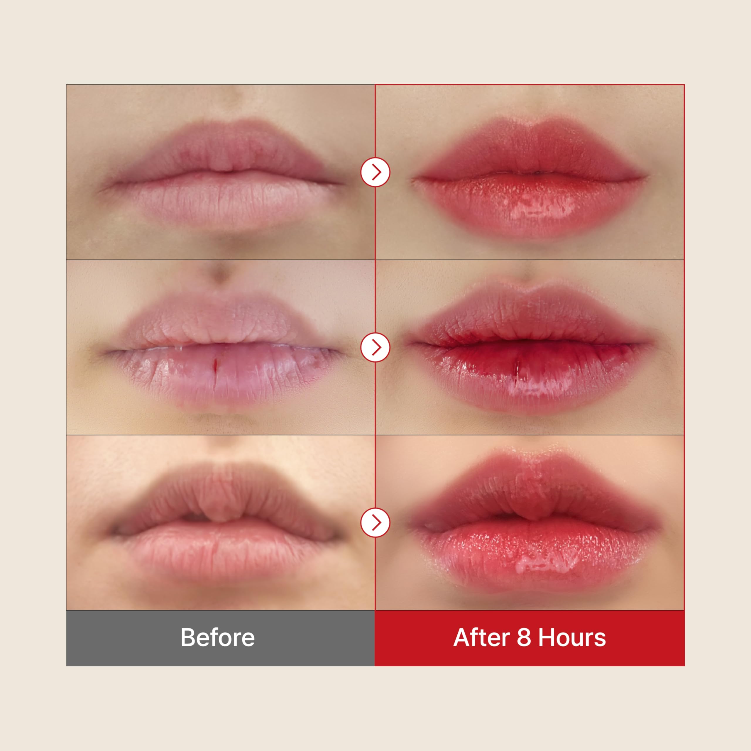 DAERA Kang De Selfe Lip Set mit abziehbarer Lippenfarbe und Innenfarbe, koreanische Lippenpflege, langanhaltend, flecken- und übertragungsresistent, feuchtigkeitsspendend mit Peptiden und