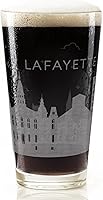 Vista 24 de AMSTERDAM NETHERLANDS SKYLINE Engraved Pint Beer Glass Minimalist City Sky Line Full Wrap Engraving Great Gift Idea!
