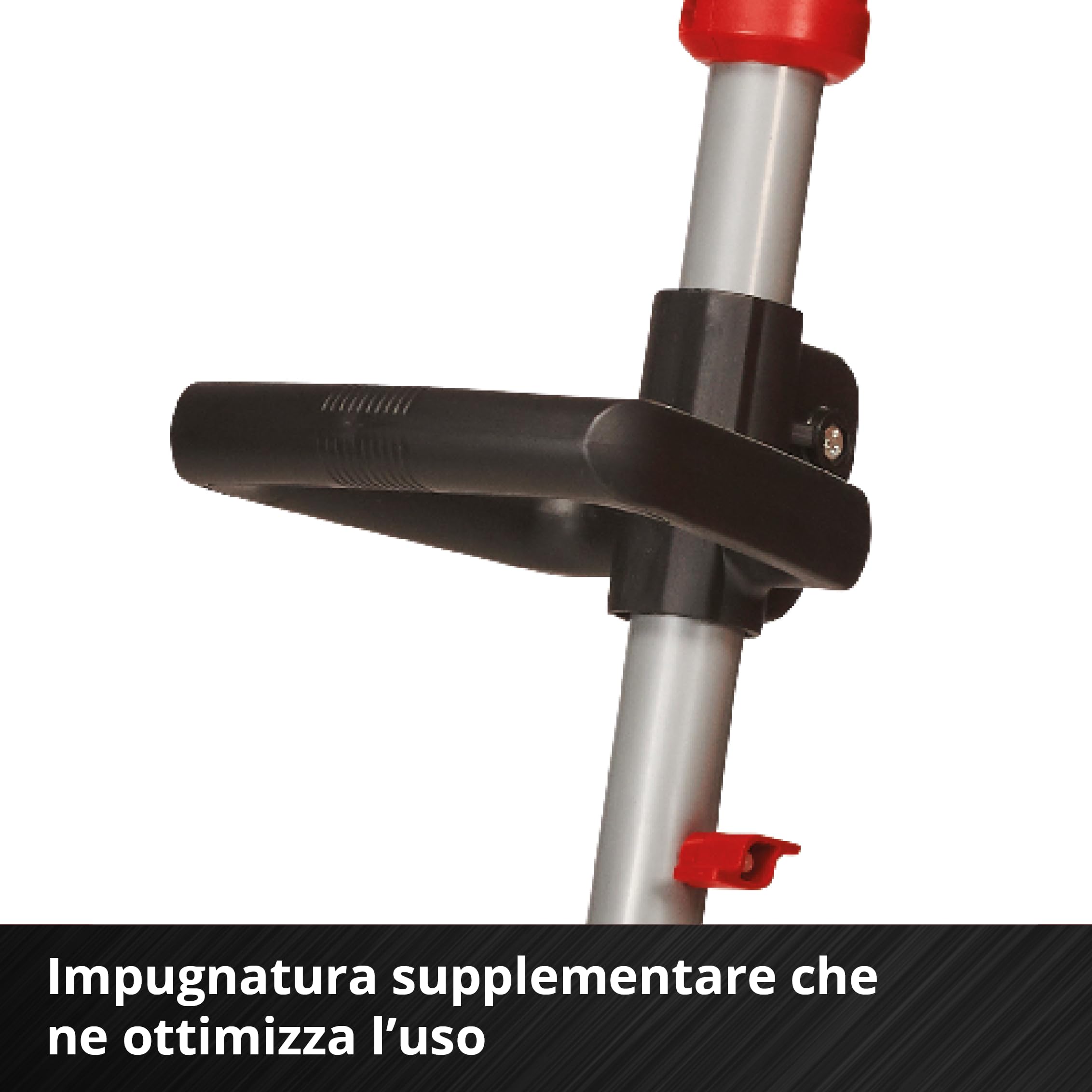 Einhell Motozappa a batteria, 18 V, agli ioni di Li, regolazione della velocità, lama scarificatrice, presa aggiuntiva, senza batteria o caricabatterie, colore: rosso/nero