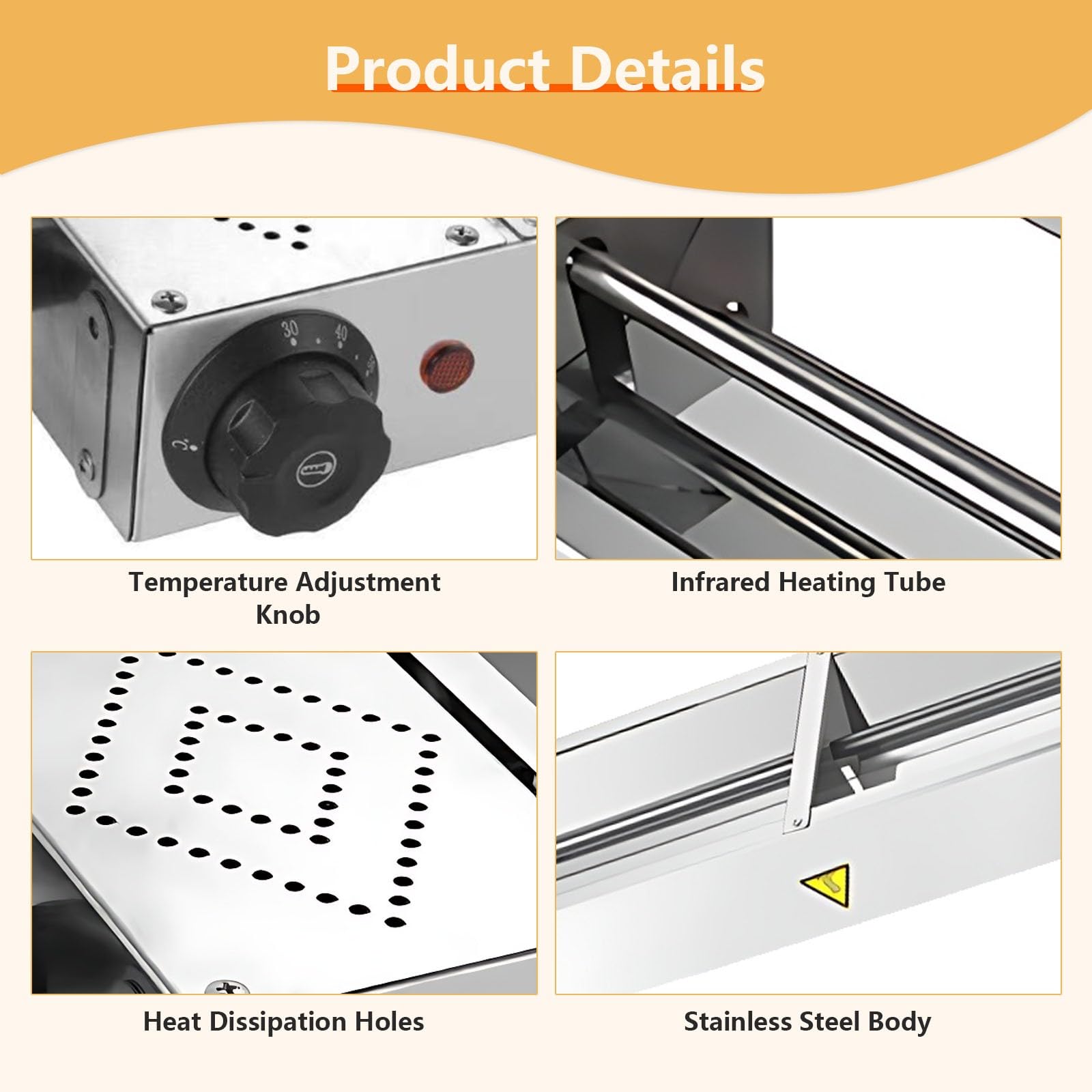 Lampada Riscaldante Cucina Temperatura Regolabile 30-85°C(60cm) | Sospeso Lampade Scaldavivande Cucina, Acciaio Inossidabile Lampada Riscaldante per Alimenti per Cucine, Buffet e Hotel