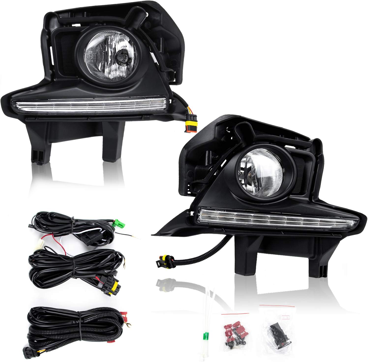 Remarkable Power 2013-2016 Highlander LED Fog Light Bumper Lamp Kit FL7016