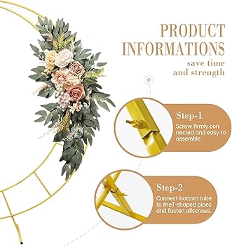 Amazon.com: MIMODA Wedding Arch Stand 7Ft Metal Crescent