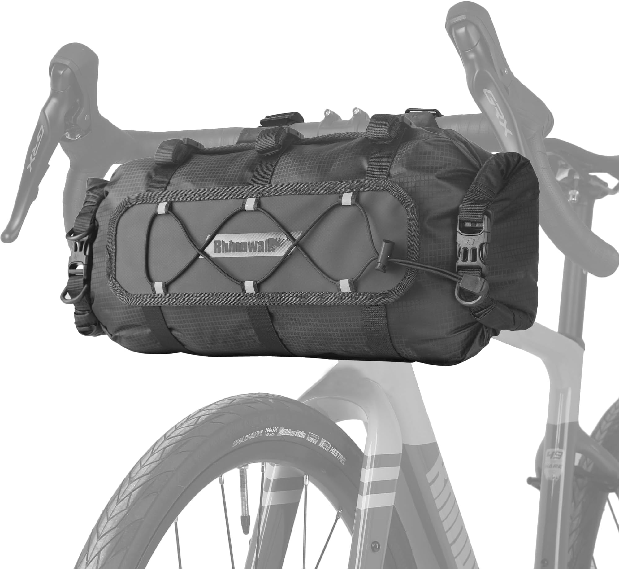 Bike Handlebar Bag Waterproof Dry 12L Bicycle Front Roll Large Capacity Storage Shoulder Bag for Bikepacking