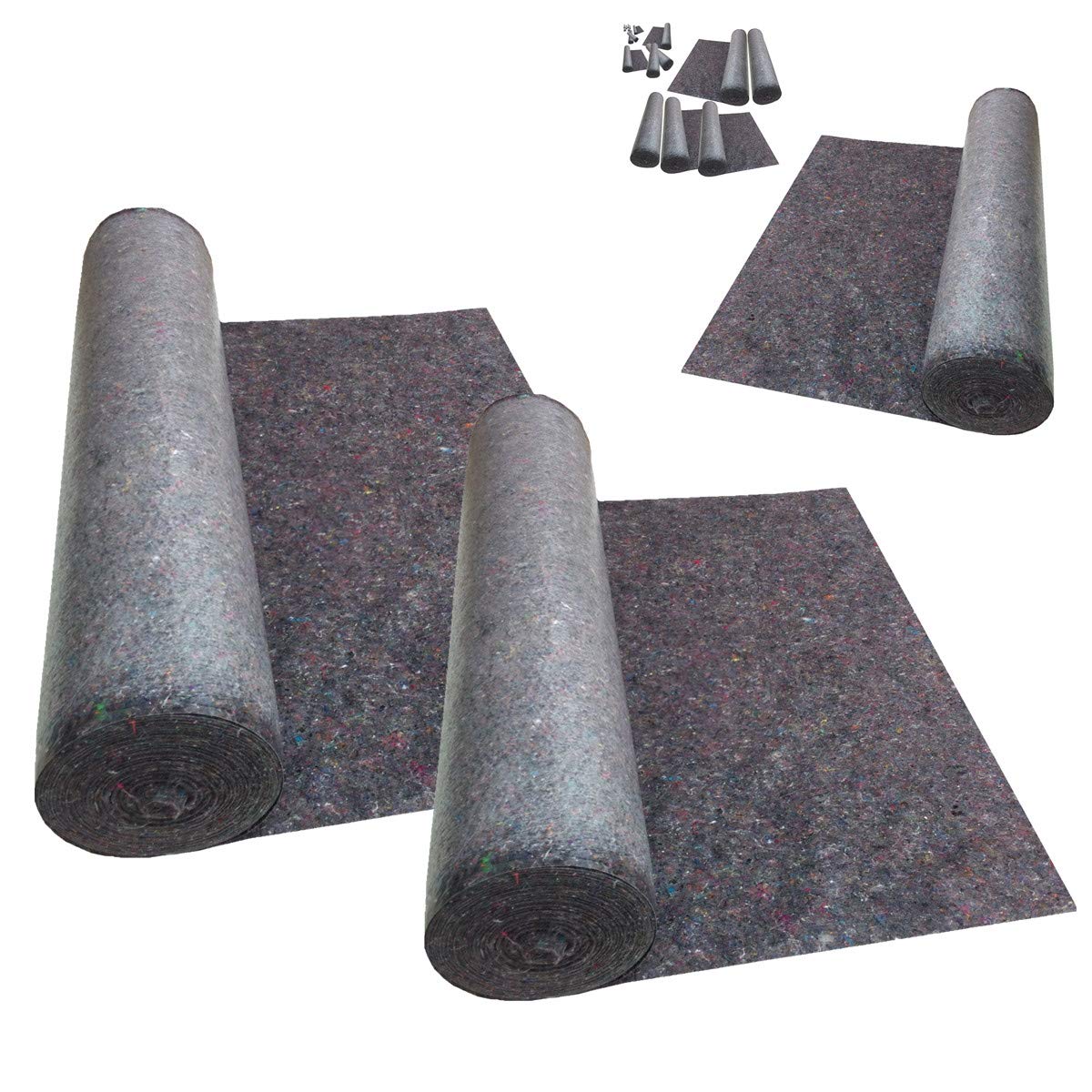 Bohrfax - Telo di copertura in tessuto non tessuto, 50 m² (1 m x 50 m), per pittura, 180 g/m², pellicola protettiva antiscivolo, in polietilene