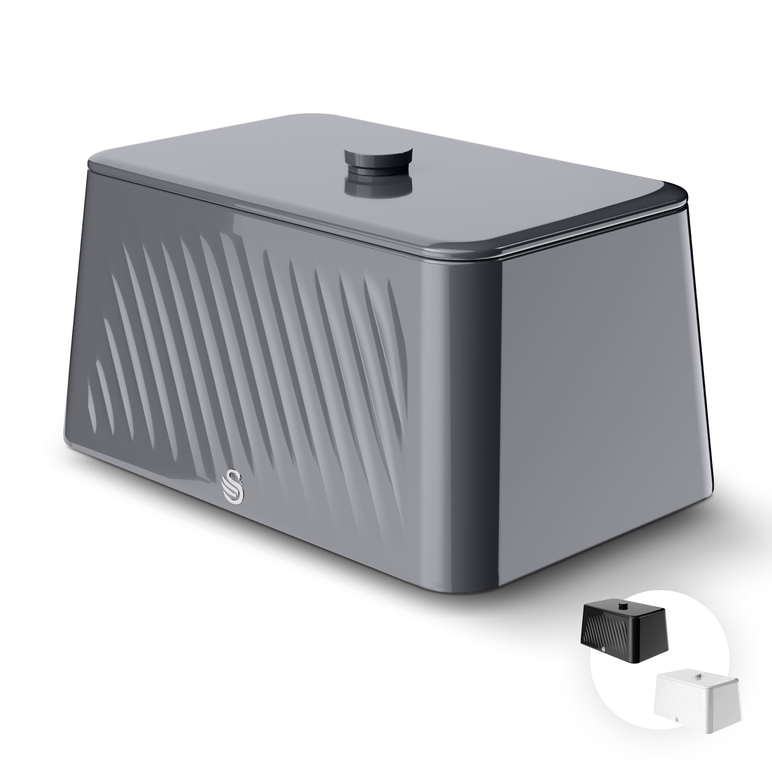 Swan Grey Windsor Bread Bin In