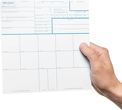 Miniatura 2 de National Gun Trusts - Hecho en Estados Unidos - Tarjetas de huellas dactilares FD 258 2024, paquete de 6 - 11-1-20 versión más reciente