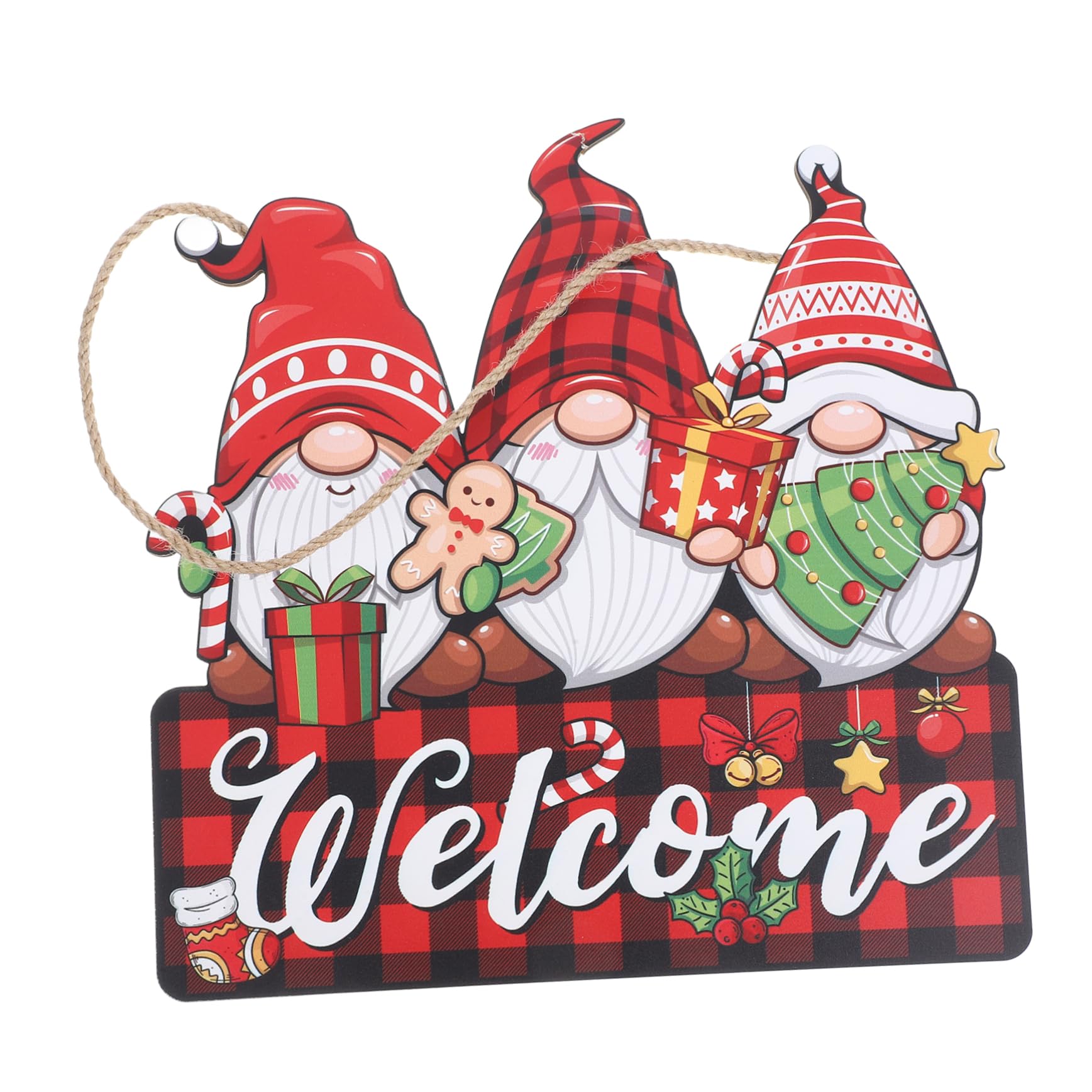 Toddmomy Elementos Navideños Letrero para Puerta Decoración De Árbol Decoración Navideña para El Hogar Luces Navideñas para Exteriores Guirnalda Navideña Adornos Navideños Puerta Navideña