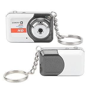 Cámara Digital, Cámara de Video HD Compacta con Detección de Movimiento, Mini Cámara, Mini Cámara de Pulgar Portátil, Bolsillo Personal DV Compatible con Tarjeta TF de 32 GB (Gris-Plata)