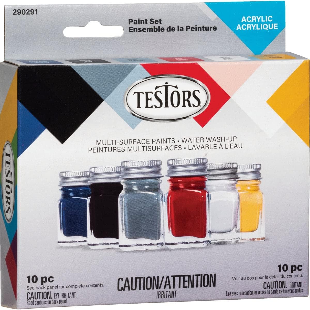 Testors Acrylic Paint Set Primary, Multicolor image 5