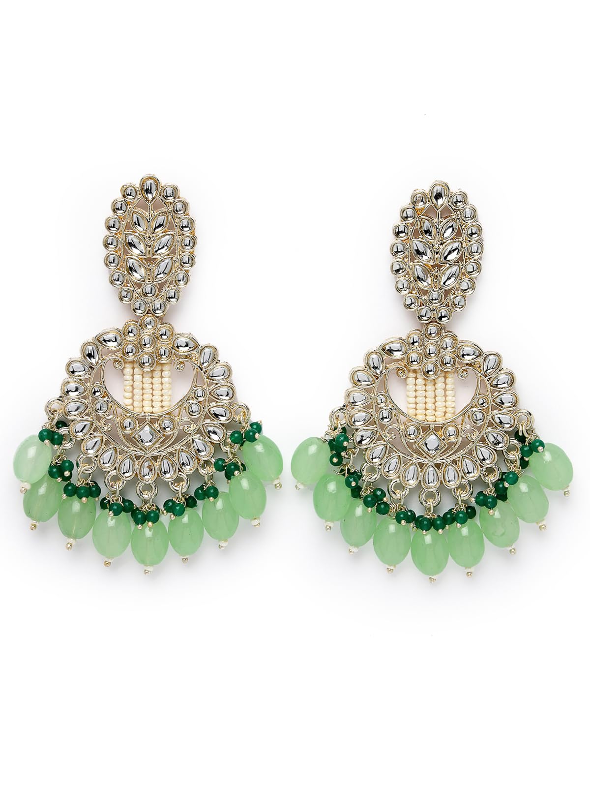 Studio Sukkhi Fashionable Gold Plated Mint Green Faux Beads with Kundan Studded Dangle & Drop Earrings For Women And Girls (E105769) (B0CPM1F71F) Amazon Price History, Amazon Price Tracker