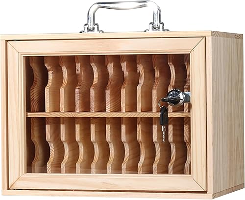 Armario seguro para teléfono móvil montado en la pared, almacena y organiza 12, 24, 36, 48 o 60 teléfonos, aula, oficina o fábrica gabinete de