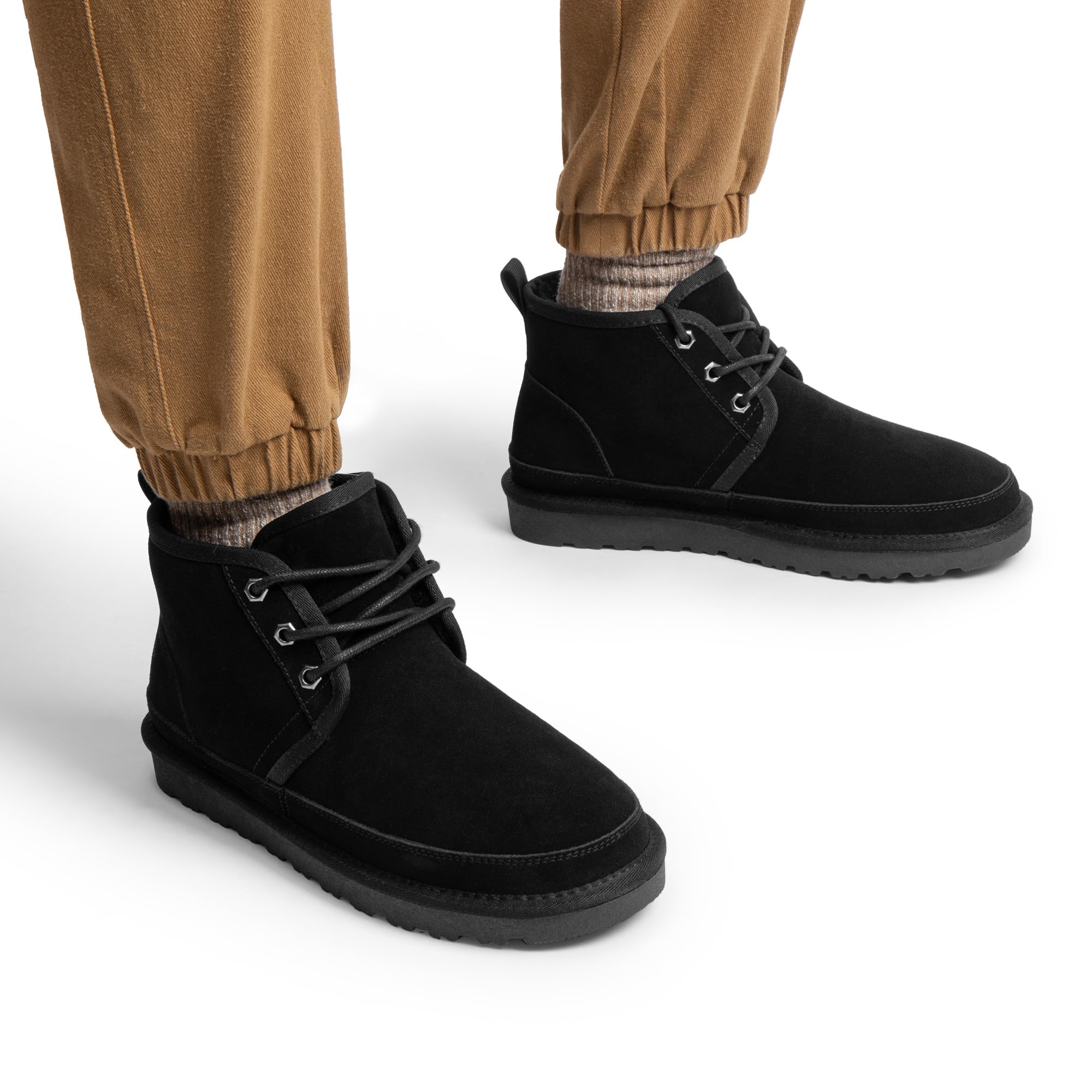 Bruno Marc FuzzyGo - Botas de Nieve de Invierno Hombre con Forro Calido Zapatos Invierno con Suela Ligera de TPR Comodo Botines