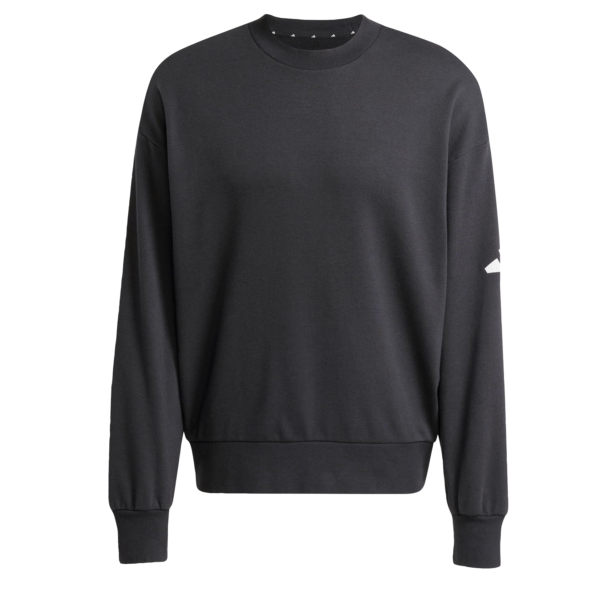 adidas Men's ESSENTIALS LOSE FIT THREE BAR SWEATSHIRT, Black/White, XXL