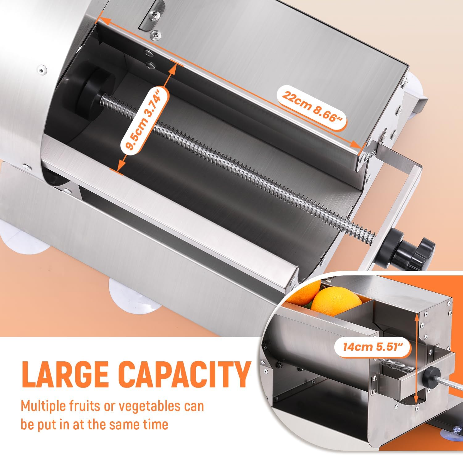 Newhai Electric Vegetable Slicer, Commercial Fruit Slicer 0-0.5'' Thickness Adjustable, Stainless Steel with Maual Mode & Complimentary Blades, for Potato Onion Tomato Lemon (110V)