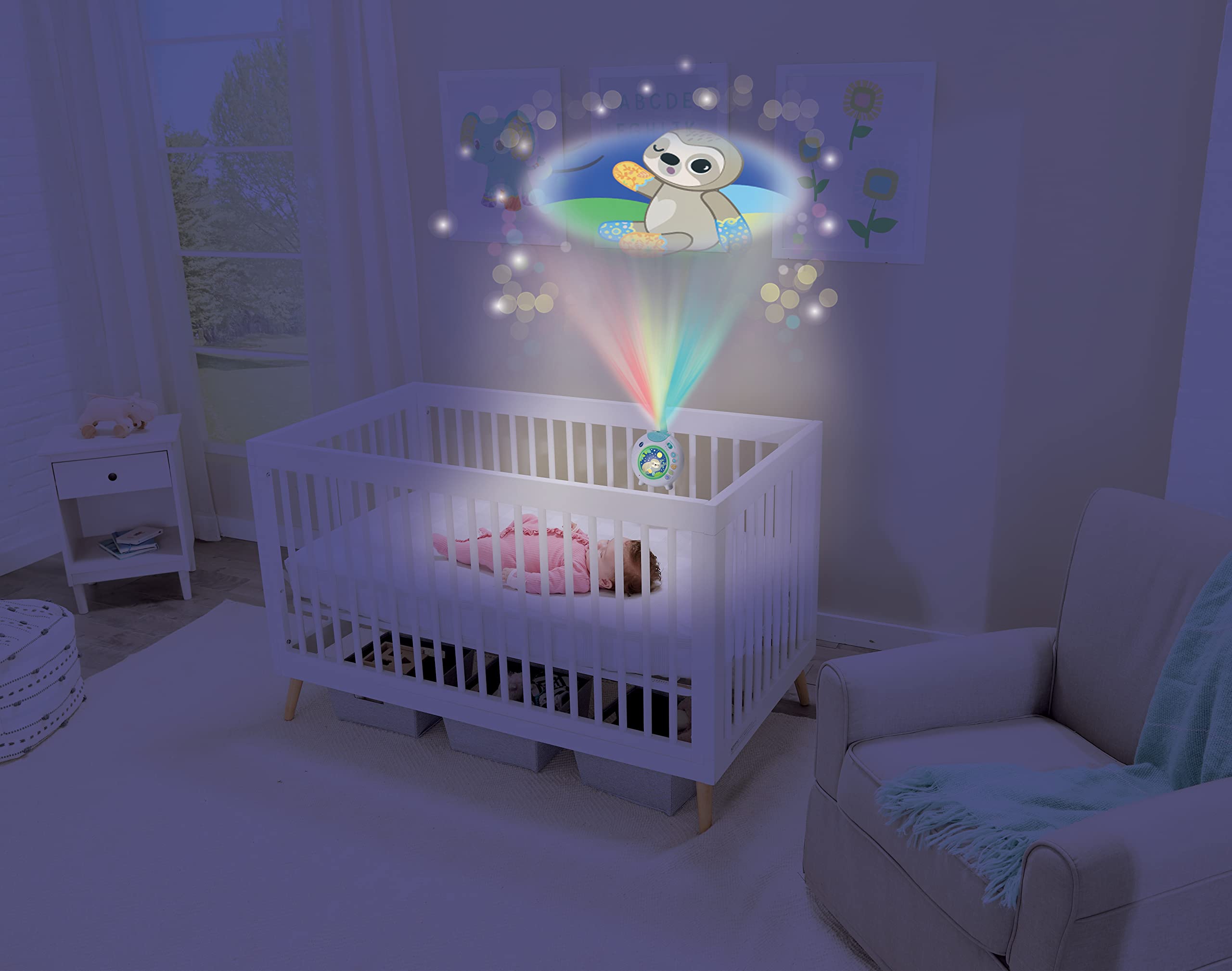 VTech -Baby slaapt met me, draagbare projector voor wieg, speelgoed voor baby's vanaf 0 maanden, ESP-versie